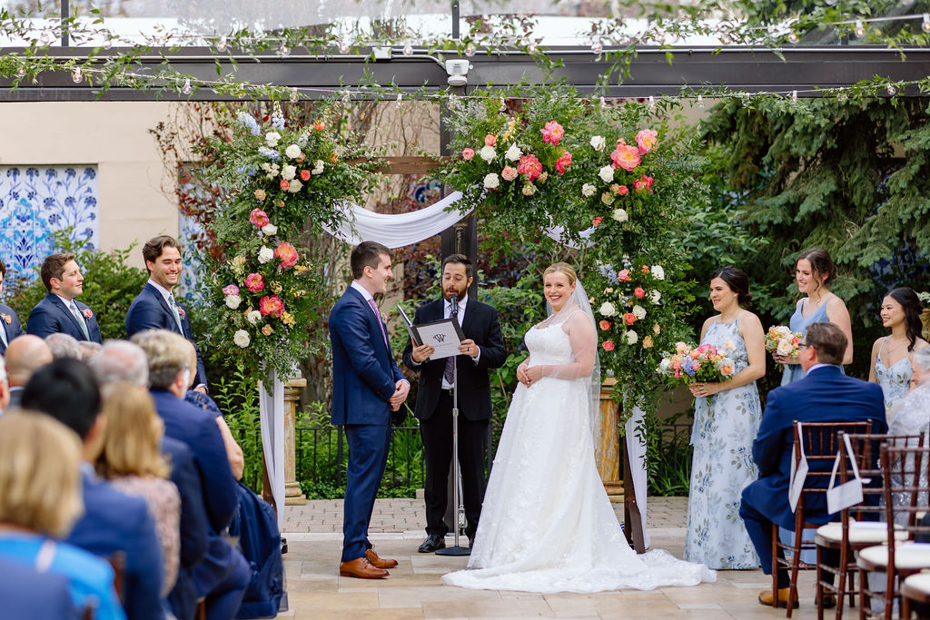 Wedding ceremony at Galleria Marchetti in Chicago


