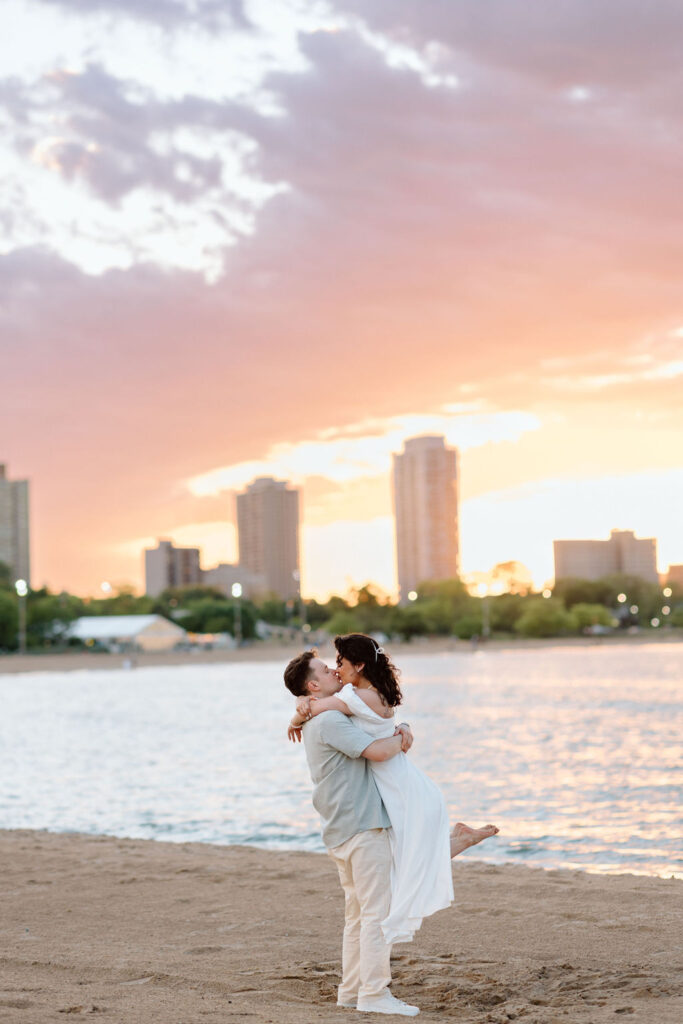 engagement session at north avenue beach