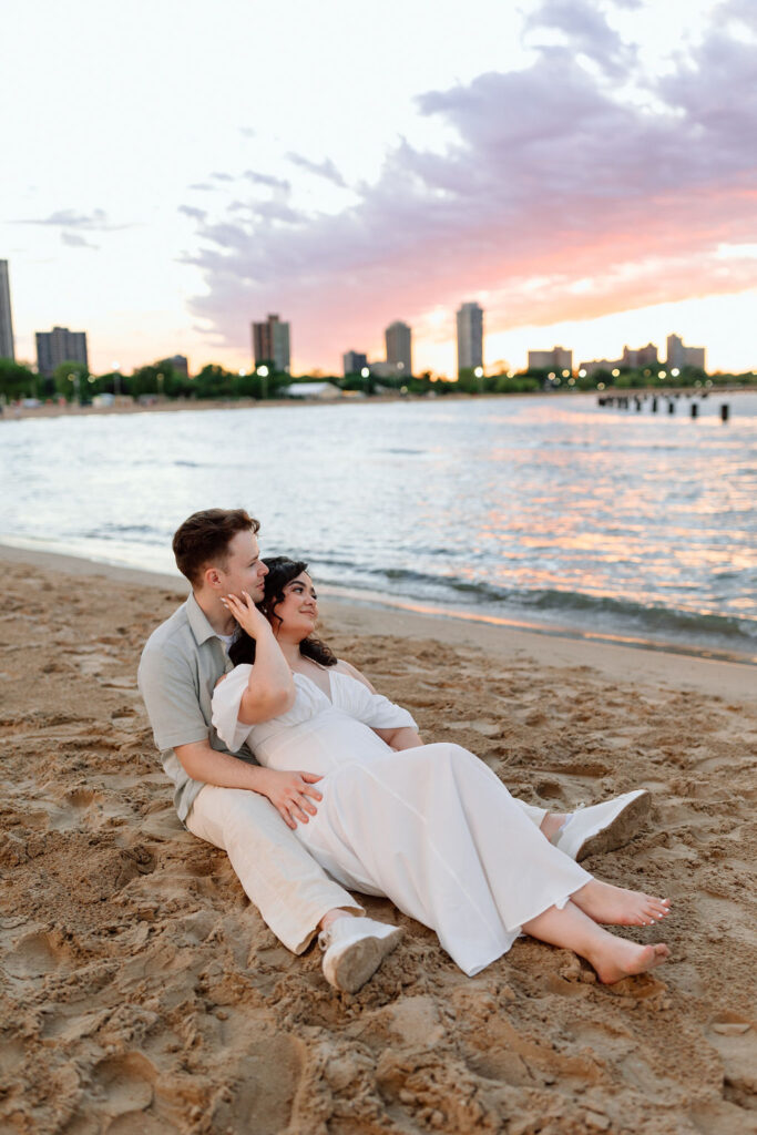 sunset at north avenue beach